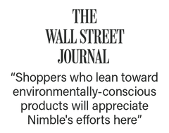 Quote from The Wall Street Journal praising Nimble’s environmentally-conscious efforts.