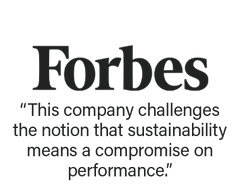 Forbes article quote about challenging the idea that sustainability compromises performance.