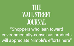 Quote from The Wall Street Journal praising Nimble's environmentally-conscious efforts.